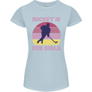 Hockey is For Girls Funny Ice Street Womens Petite Cut T-Shirt Light Blue