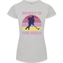 Hockey is For Girls Funny Ice Street Womens Petite Cut T-Shirt Sports Grey