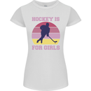 Hockey is For Girls Funny Ice Street Womens Petite Cut T-Shirt White