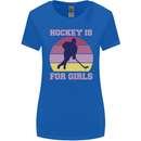 Hockey is For Girls Funny Ice Street Womens Wider Cut T-Shirt Royal Blue