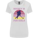Hockey is For Girls Funny Ice Street Womens Wider Cut T-Shirt White