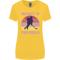 Hockey is For Girls Funny Ice Street Womens Wider Cut T-Shirt Yellow