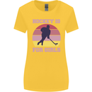 Hockey is For Girls Funny Ice Street Womens Wider Cut T-Shirt Yellow