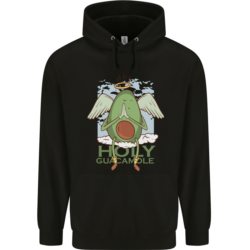 Holy Guacamole Funny Food Angel Childrens Kids Hoodie Black