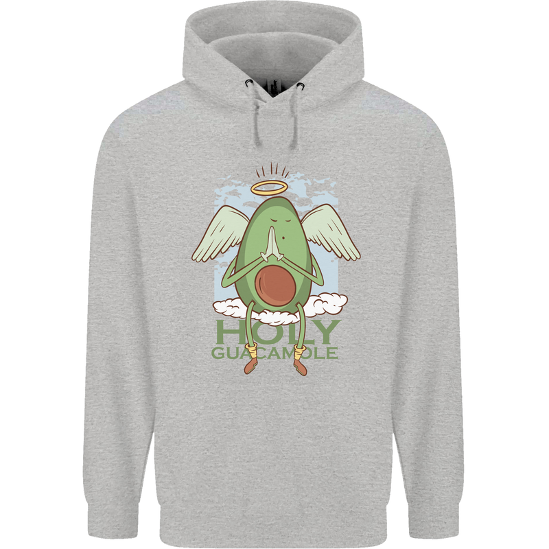 Holy Guacamole Funny Food Angel Childrens Kids Hoodie Sports Grey
