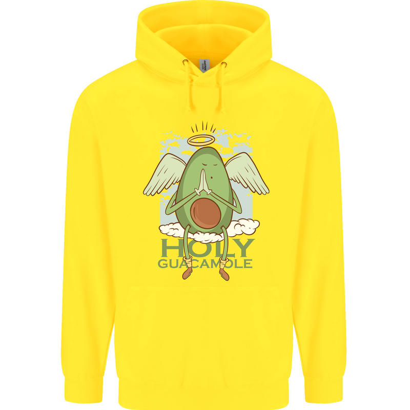 Holy Guacamole Funny Food Angel Childrens Kids Hoodie Yellow