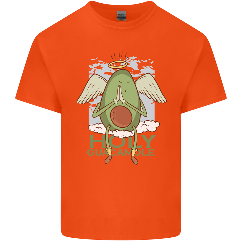Holy Guacamole Funny Food Angel Kids T-Shirt Childrens Orange