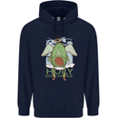 Holy Guacamole Funny Food Angel Mens 80% Cotton Hoodie Navy Blue