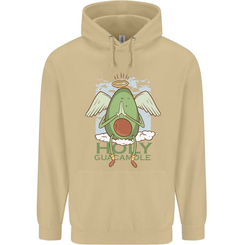 Holy Guacamole Funny Food Angel Mens 80% Cotton Hoodie Sand