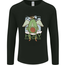 Holy Guacamole Funny Food Angel Mens Long Sleeve T-Shirt Black
