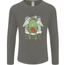 Holy Guacamole Funny Food Angel Mens Long Sleeve T-Shirt Charcoal