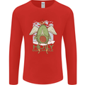 Holy Guacamole Funny Food Angel Mens Long Sleeve T-Shirt Red
