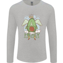 Holy Guacamole Funny Food Angel Mens Long Sleeve T-Shirt Sports Grey
