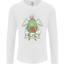 Holy Guacamole Funny Food Angel Mens Long Sleeve T-Shirt White