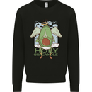 Holy Guacamole Funny Food Angel Mens Sweatshirt Jumper Black