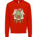 Holy Guacamole Funny Food Angel Mens Sweatshirt Jumper Bright Red
