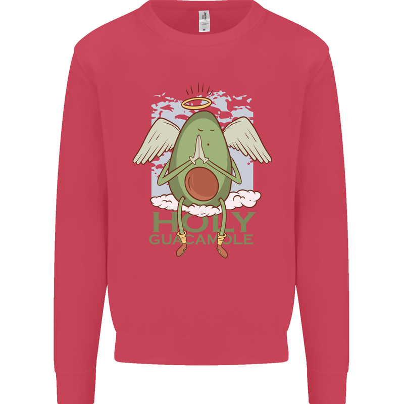 Holy Guacamole Funny Food Angel Mens Sweatshirt Jumper Heliconia