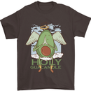 Holy Guacamole Funny Food Angel Mens T-Shirt Cotton Gildan Dark Chocolate