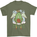 Holy Guacamole Funny Food Angel Mens T-Shirt Cotton Gildan Military Green