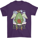 Holy Guacamole Funny Food Angel Mens T-Shirt Cotton Gildan Purple