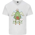 Holy Guacamole Funny Food Angel Mens V-Neck Cotton T-Shirt White