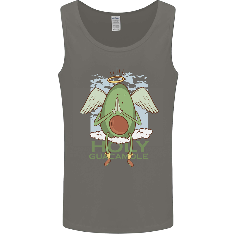 Holy Guacamole Funny Food Angel Mens Vest Tank Top Charcoal