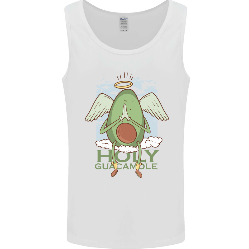Holy Guacamole Funny Food Angel Mens Vest Tank Top White
