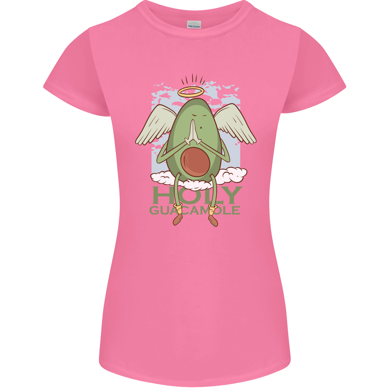 Holy Guacamole Funny Food Angel Womens Petite Cut T-Shirt Azalea