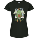 Holy Guacamole Funny Food Angel Womens Petite Cut T-Shirt Black
