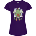 Holy Guacamole Funny Food Angel Womens Petite Cut T-Shirt Purple