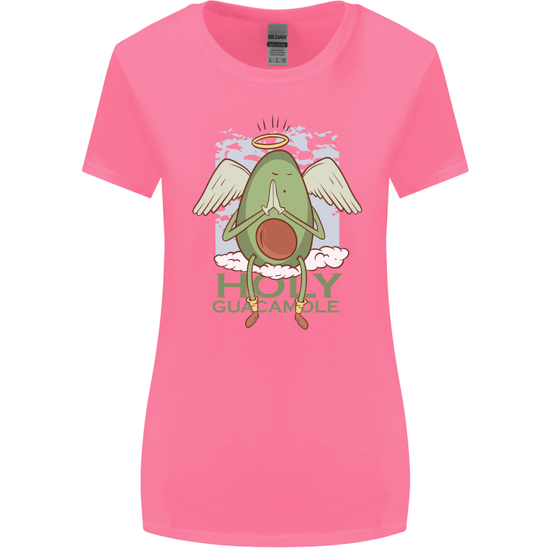 Holy Guacamole Funny Food Angel Womens Wider Cut T-Shirt Azalea