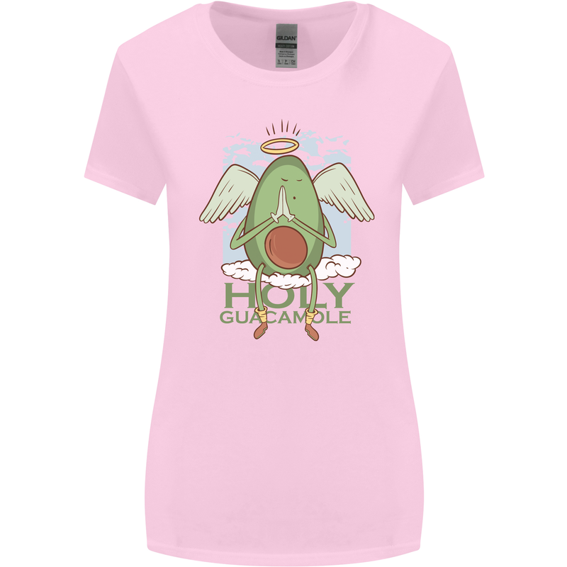 Holy Guacamole Funny Food Angel Womens Wider Cut T-Shirt Light Pink