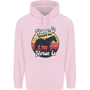 Home Is Where My Horse Is Funny Equestrian Childrens Kids Hoodie Light Pink