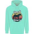 Home Is Where My Horse Is Funny Equestrian Childrens Kids Hoodie Peppermint