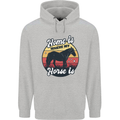 Home Is Where My Horse Is Funny Equestrian Childrens Kids Hoodie Sports Grey