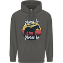 Home Is Where My Horse Is Funny Equestrian Childrens Kids Hoodie Storm Grey
