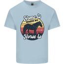 Home Is Where My Horse Is Funny Equestrian Kids T-Shirt Childrens Light Blue