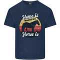 Home Is Where My Horse Is Funny Equestrian Kids T-Shirt Childrens Navy Blue