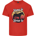 Home Is Where My Horse Is Funny Equestrian Kids T-Shirt Childrens Red