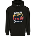 Home Is Where My Horse Is Funny Equestrian Mens 80% Cotton Hoodie Black