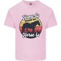 Home Is Where My Horse Is Funny Equestrian Mens Cotton T-Shirt Tee Top Light Pink