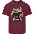 Home Is Where My Horse Is Funny Equestrian Mens Cotton T-Shirt Tee Top Maroon