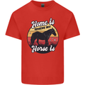 Home Is Where My Horse Is Funny Equestrian Mens Cotton T-Shirt Tee Top Red