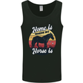 Home Is Where My Horse Is Funny Equestrian Mens Vest Tank Top Black