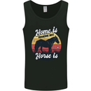 Home Is Where My Horse Is Funny Equestrian Mens Vest Tank Top Black
