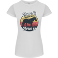 Home Is Where My Horse Is Funny Equestrian Womens Petite Cut T-Shirt White