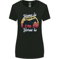 Home Is Where My Horse Is Funny Equestrian Womens Wider Cut T-Shirt Black