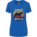 Home Is Where My Horse Is Funny Equestrian Womens Wider Cut T-Shirt Royal Blue