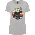 Home Is Where My Horse Is Funny Equestrian Womens Wider Cut T-Shirt Sports Grey