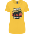 Home Is Where My Horse Is Funny Equestrian Womens Wider Cut T-Shirt Yellow
